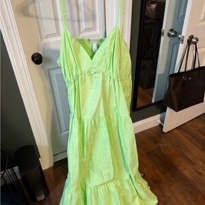 A New Day Bright Green Sleeveless Dress